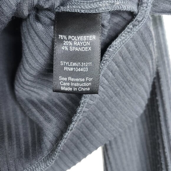 AS Revival by Altar'd State Hoodie Women's Sm Gray Rib Knit Crop Sweatshirt NEW - Picture 8 of 13